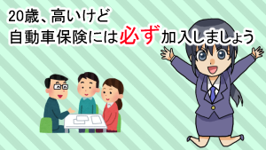 20歳、高いけど自動車保険には必ず加入しましょう